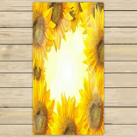 ABPHQTO Sunflower Nature Summer Towels Beach Bath Pool Sprot Travel Hand Spa Towel 30x56 Inch