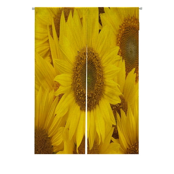 ABPHQTO Sunflowers Japanese Noren Curtain Doorway Door Window Treatment Curtains Cotton Linen Curtain 85x120 cm