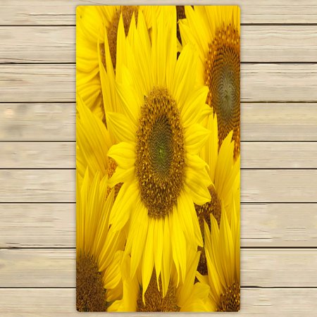 ABPHQTO Sunflowers Towels,Beach Bath Pool Sprot Travel Hand Spa Towel 30x56 Inch