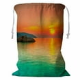 thumbnail image 1 of ABPHQTO Sunset Over The Sea Con Dao Vietnam Storage Basket Laundry Bag with Drawstring 18x24 Inch, 1 of 3