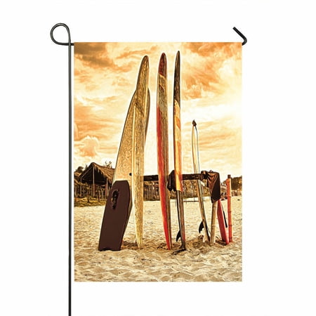 ABPHQTO Surfing For Rent Om The Sunset Beach Home Outdoor Garden Flag House Banner Size 28x40 Inch