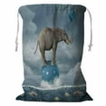 thumbnail image 1 of ABPHQTO Surreal Elephant Middle Sea Storage Basket Laundry Bag with Drawstring 18x24 Inch, 1 of 3
