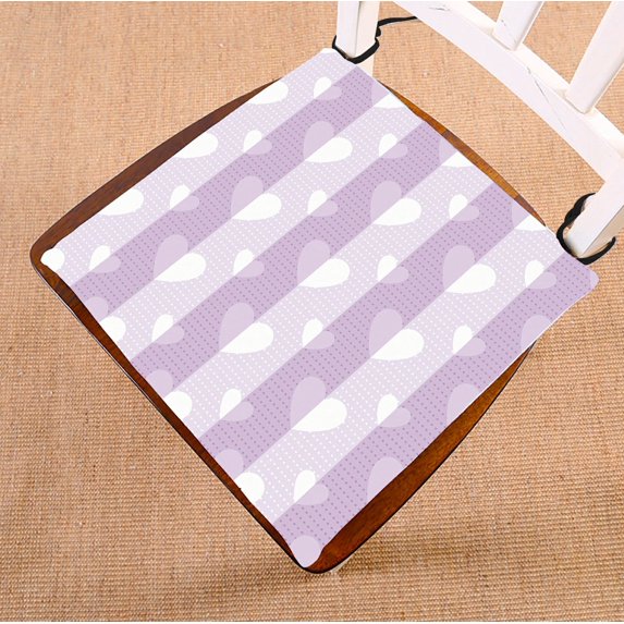 ABPHQTO Sweet Love Hearts Pattern Lavender Purple Chair Pad Seat Cushion Chair Cushion Floor Cushion Two Sides Printing 20x20 Inch