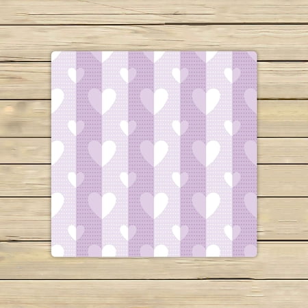 ABPHQTO Sweet Love Hearts Pattern Lavender Purple Towels,Beach Bath Pool Sprot Travel Hand Spa Towel 13x13 Inch