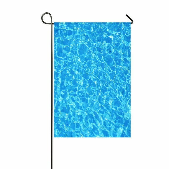 ABPHQTO Swimming Pool Water Aqua Texture Home Outdoor Garden Flag House Banner Size 12x18 Inch