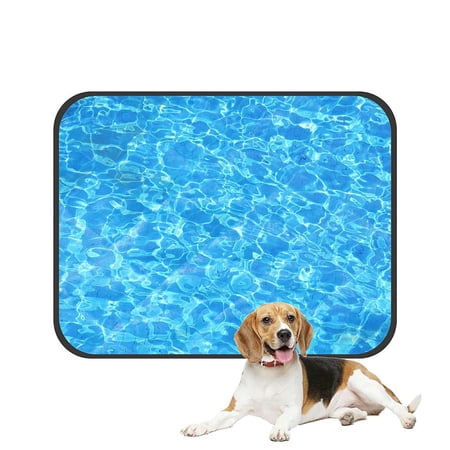 ABPHQTO Swimming Pool Water Aqua Texture Pet Dog Cat Bed Pee Pads Mat Cushion Potty Dogsblankets Crate Bed Kennel 14x18 inch
