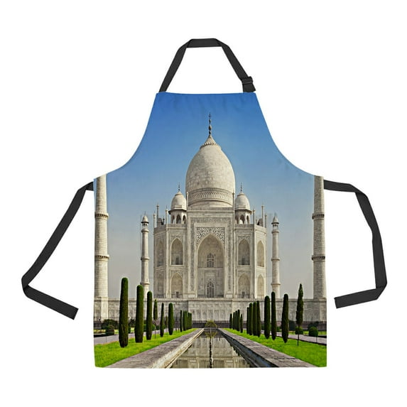 ABPHQTO Taj Mahal In Sunrise Light Agra Apron Home Kitchen Apron with Pockets