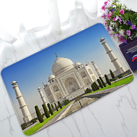 ABPHQTO Taj Mahal In Sunrise Light Agra Doormat Entrance Rug Area Rug Floor Mat Home Decor 30x18 Inch