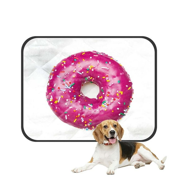 ABPHQTO Tasty Purple Donut Pet Dog Cat Bed Pee Pads Mat Cushion Potty Dogsblankets Crate Bed Kennel 25x30 inch