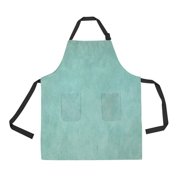 ABPHQTO Teal Aqua Blue Paper Colorful Texture Apron Home Kitchen Apron with Pockets