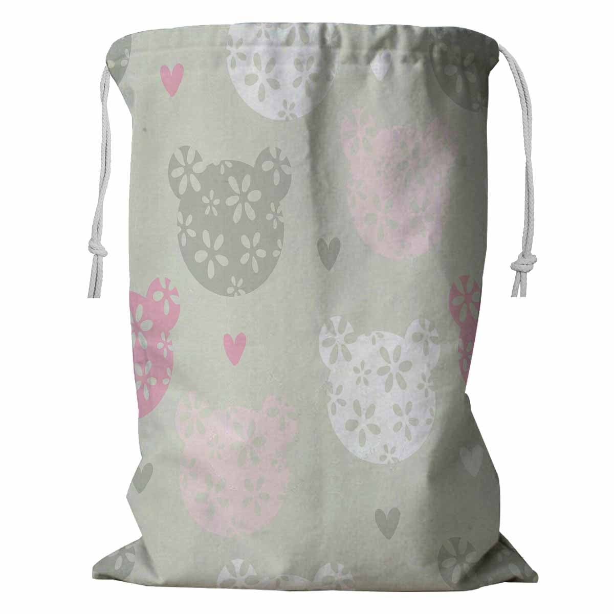 ABPHQTO Teddy Bear Storage Basket Laundry Bag with Drawstring 18x24