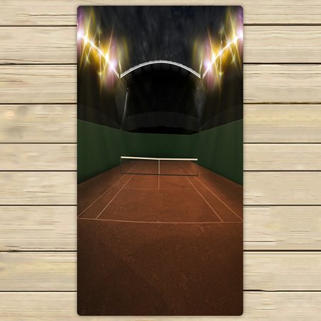ABPHQTO Tennis Court Stadium Towels,Beach Bath Pool Sprot Travel Hand Spa Towel 30x56 Inch