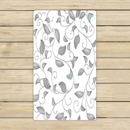ABPHQTO Texture With Small Leafs Towels Beach Bath Pool Sprot Travel Hand Spa Towel 16x28 Inch
