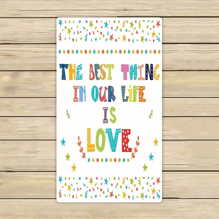 ABPHQTO The Best Thing In Our Life Is Love Quote Towels Beach Bath Pool Sprot Travel Hand Spa Towel 16x28 Inch