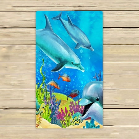ABPHQTO The Coral Reef Towels,Beach Bath Pool Sprot Travel Hand Spa Towel 16x28 Inch