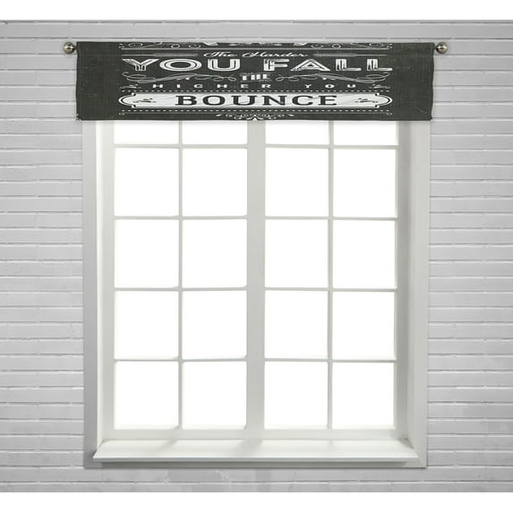 ABPHQTO The Harder You Fall The Higher You Bounce Window Curtain Valance Rod Pocke 54x12 Inch