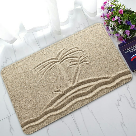 ABPHQTO The Island With Palm Trees In The Sea Doormat Entrance Rug Area Rug Floor Mat Home Decor 30x18 Inch