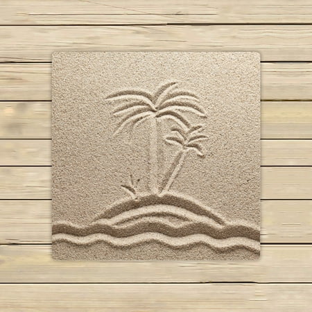 ABPHQTO The Island With Palm Trees In The Sea Towels Beach Bath Pool Sprot Travel Hand Spa Towel 13x13 Inch