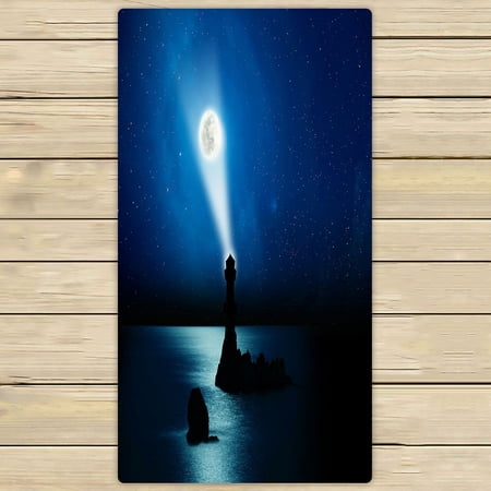 ABPHQTO The Moon Rise Up Towels,Beach Bath Pool Sprot Travel Hand Spa Towel 30x56 Inch
