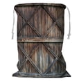 thumbnail image 1 of ABPHQTO The Old Wooden Door - Storage Basket Laundry Bag with Drawstring 24x32 Inch, 1 of 3