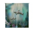 thumbnail image 1 of ABPHQTO The Underwater World Sharks Plants Japanese Noren Curtain Doorway Door Window Treatment Curtains Cotton Linen Curtain 85x90 cm, 1 of 1