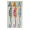thumbnail image 1 of ABPHQTO Three Seahorses Japanese Noren Curtain Doorway Door Window Treatment Curtains Cotton Linen Curtain 85x150 cm, 1 of 1