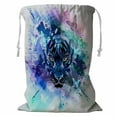 thumbnail image 1 of ABPHQTO Tiger Face Butterflies Coloured Portrait Storage Basket Laundry Bag with Drawstring 18x24 Inch, 1 of 3