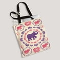 thumbnail image 1 of ABPHQTO Traditional Elephant Canvas Bag Reusable Tote Grocery Shopping Bags Tote Bag 14x16 inch, 1 of 2