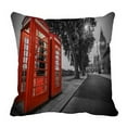 thumbnail image 1 of ABPHQTO Traditional Red Phone Booth London Big Ben Pillow Case Pillow Cover Pillow Protector Two Sides For Couch Bed 18x18 Inch, 1 of 1