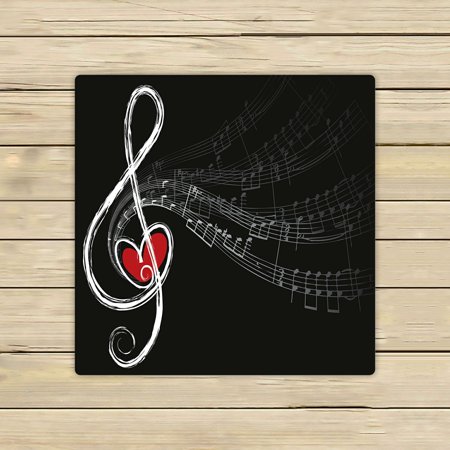 ABPHQTO Treble Love And Music Notes Towels,Beach Bath Pool Sprot Travel Hand Spa Towel 13x13 Inch