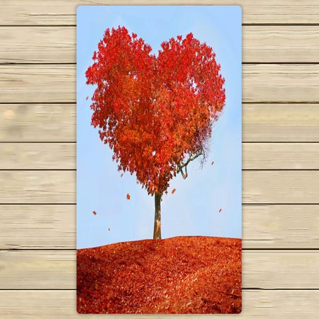 ABPHQTO Tree Of Love Towels,Beach Bath Pool Sprot Travel Hand Spa Towel 30x56 Inch