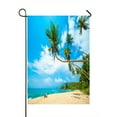 thumbnail image 1 of ABPHQTO Tropical Beach In Sri Lanka Young Woman Sand Home Outdoor Garden Flag House Banner Size 28x40 Inch, 1 of 1