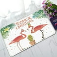 thumbnail image 1 of ABPHQTO Tropical Christmas Plant And Flamingo Doormat Entrance Rug Area Rug Floor Mat Home Decor 30x18 Inch, 1 of 1