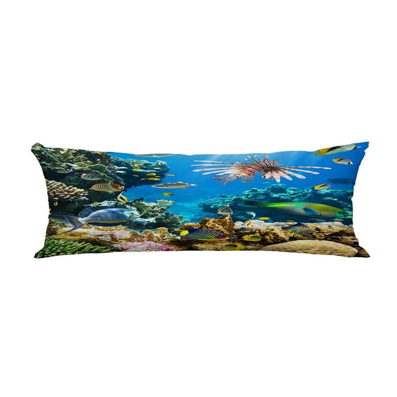 ABPHQTO Tropical Fish On A Coral Reef Body Pillow Covers Pillow Case Protector Pillowcase 20x60 Inch