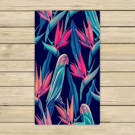 ABPHQTO Tropical Flower Plant Leaf Towels Beach Bath Pool Sprot Travel Hand Spa Towel 16x28 Inch