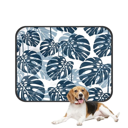ABPHQTO Tropical Leaf Pet Dog Cat Bed Pee Pads Mat Cushion Potty Dogsblankets Crate Bed Kennel 20x24 inch