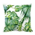 thumbnail image 1 of ABPHQTO Tropical Leaves Dense Jungle Hand Painted Banner Pillow Case Pillow Cover Pillow Protector Two Sides For Couch Bed 16x16 Inch, 1 of 1