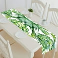 thumbnail image 1 of ABPHQTO Tropical Leaves Dense Jungle Hand Painted Banner Table Runner Placemat Tablecloth For Home Decor 16x72 Inch, 1 of 1