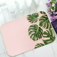 thumbnail image 1 of ABPHQTO Tropical Leaves Monstera On Pink Background Doormat Entrance Rug Area Rug Floor Mat Home Decor 23.5x16.7 Inch, 1 of 1