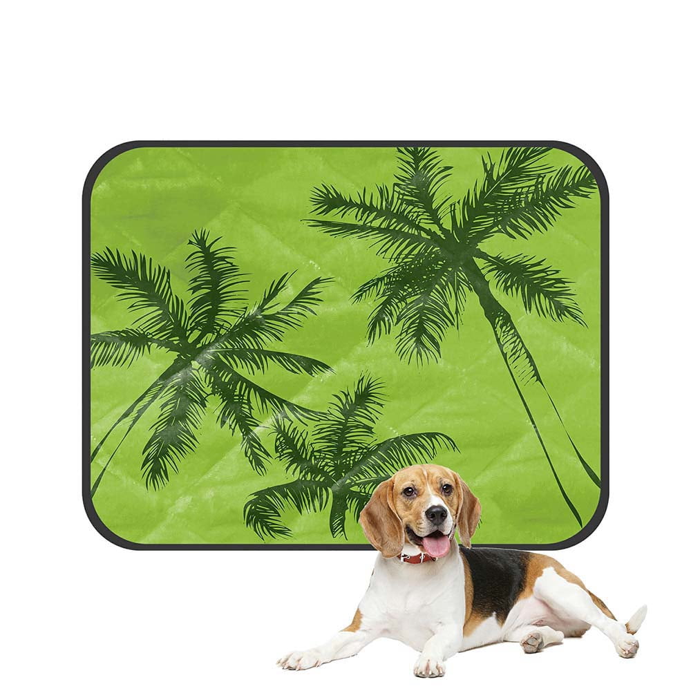 Visual Reference: Abphqto Tropical Palm Tree Silhouette Pet Dog Cat Bed Pee