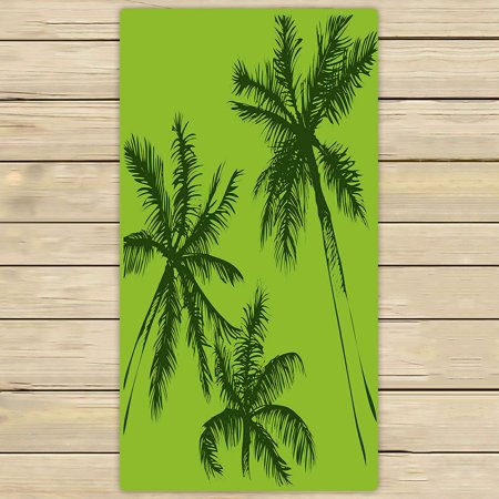 ABPHQTO Tropical Palm Tree Silhouette Towels Beach Bath Pool Sprot Travel Hand Spa Towel 30x56 Inch