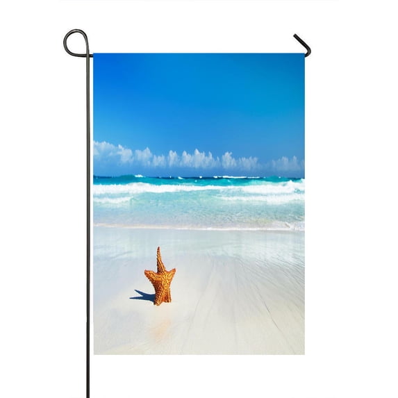 ABPHQTO Tropical Sea Under The Blue Sky Home Outdoor Garden Flag House Banner Size 28x40 Inch