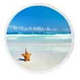 thumbnail image 1 of ABPHQTO Tropical Sea Under The Blue Sky Round Beach Blanket with Tassels Beach Throw Towel Yoga Mat Picnic Blanket, 1 of 1