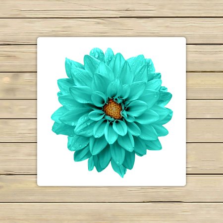 ABPHQTO Turquoise Flower Dahlia Macro White Towels,Beach Bath Pool Sprot Travel Hand Spa Towel 13x13 Inch