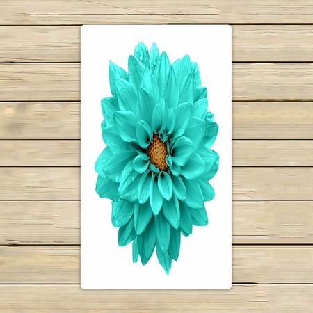 ABPHQTO Turquoise Flower Dahlia Macro White Towels,Beach Bath Pool Sprot Travel Hand Spa Towel 16x28 Inch