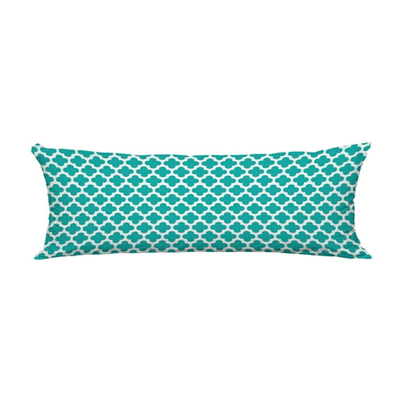 ABPHQTO Turquoise Quatrefoil Pattern Body Pillow Covers Pillow Case Protector Pillowcase 20x60 Inch