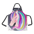thumbnail image 1 of ABPHQTO Unicorn Apron Home Kitchen Apron with Pockets, 1 of 2