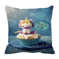 thumbnail image 1 of ABPHQTO Unicorn Cupcakes For A Party Pillow Case Pillow Cover Pillow Protector Two Sides For Couch Bed 20x20 Inch, 1 of 1
