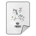 thumbnail image 1 of ABPHQTO Unicorn Fleece Blanket Fleece Back Throw Blanket 58x80inch, 1 of 1