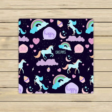 ABPHQTO Unicorn Rainbow Ice Cream Heart Towels Beach Bath Pool Sprot Travel Hand Spa Towel 13x13 Inch